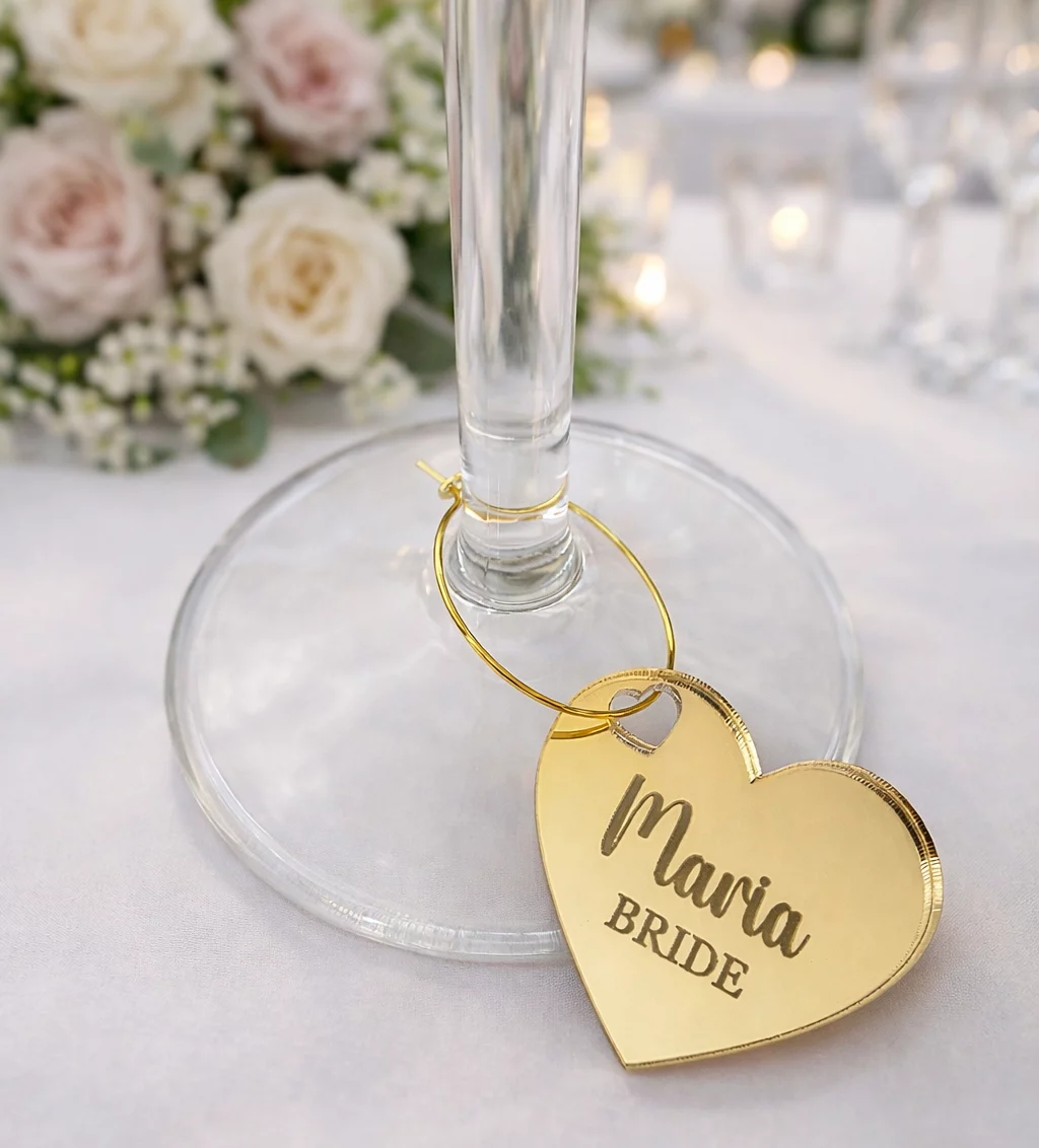 Wine Glass Charms. — budget wedding favours under £5