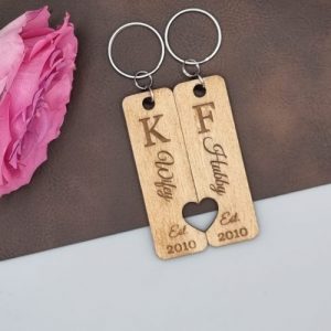 20250201_131230 Personalised Hubby & Wifey Keyring