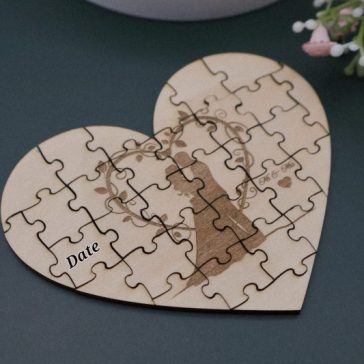 Wooden Wedding Puzzle Favours