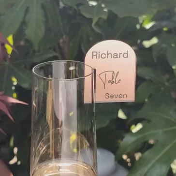 Acrylic Wedding Place Card