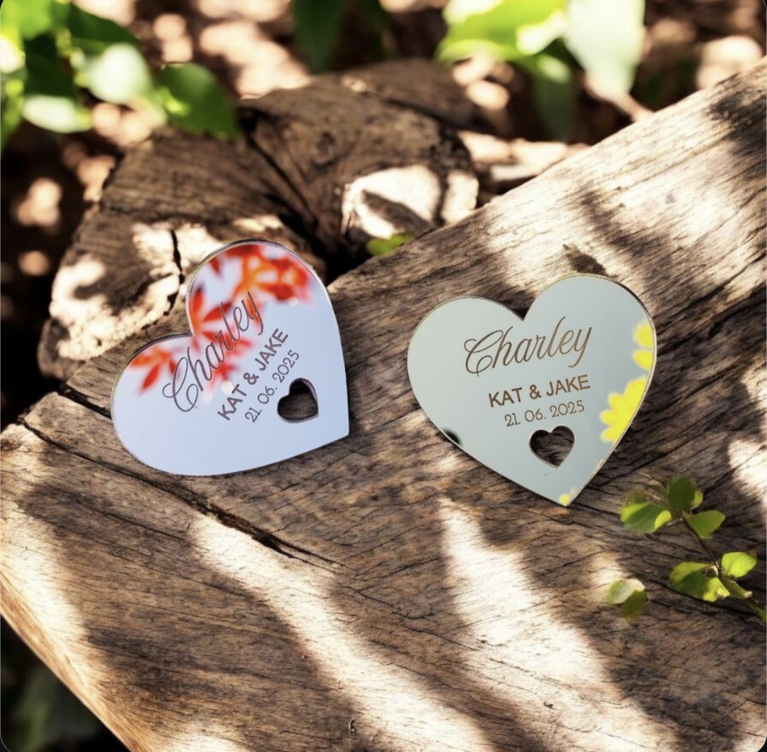 Heart Wedding Place Names — cheap wedding keepsakes