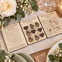 3-in-1 Personalized Wooden Wedding Party Games
